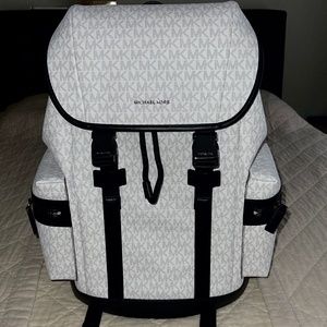 Michael Kors Cooper Logo Backpack in White